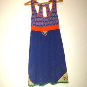 Ecote blue and orange sundress size medium
